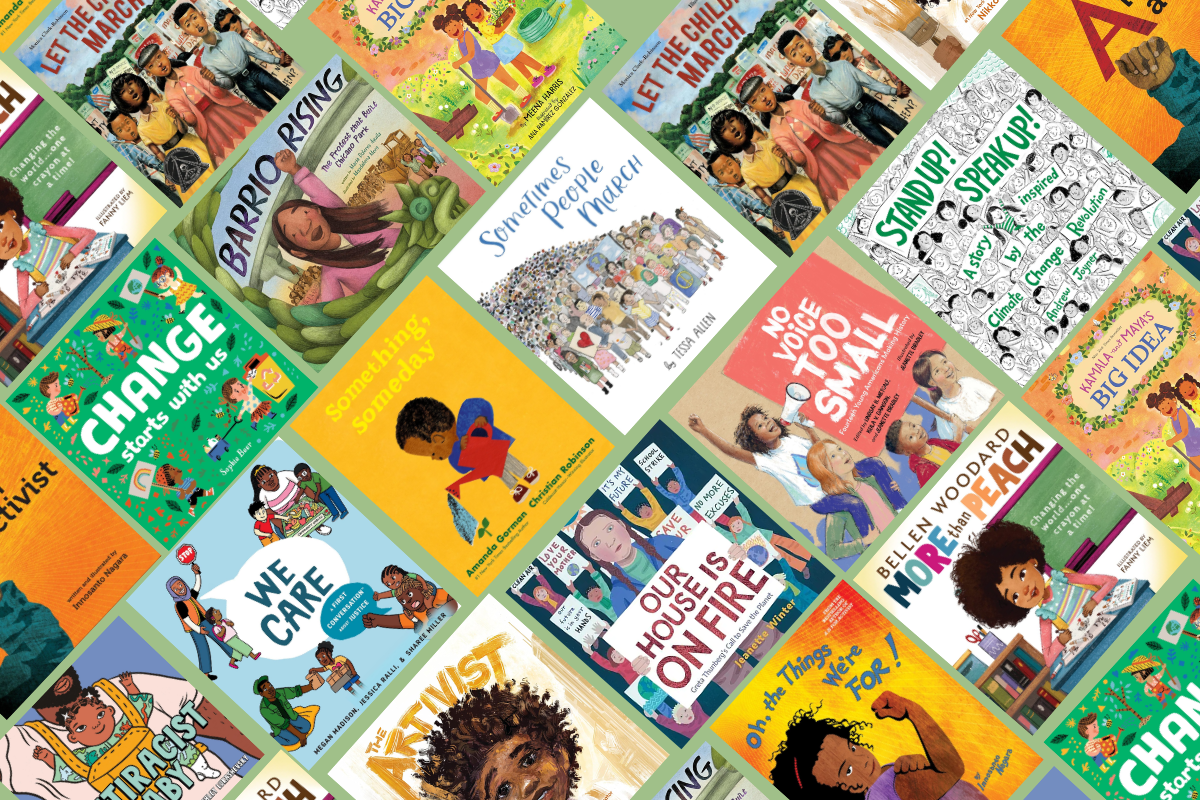 Collection of diverse picture books about young activism and social justice for children